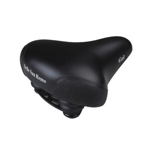 Selle San Remo zadel Citybike "AM Gel"zwart, met zadelstrop met hoekbescherming - AE-trading