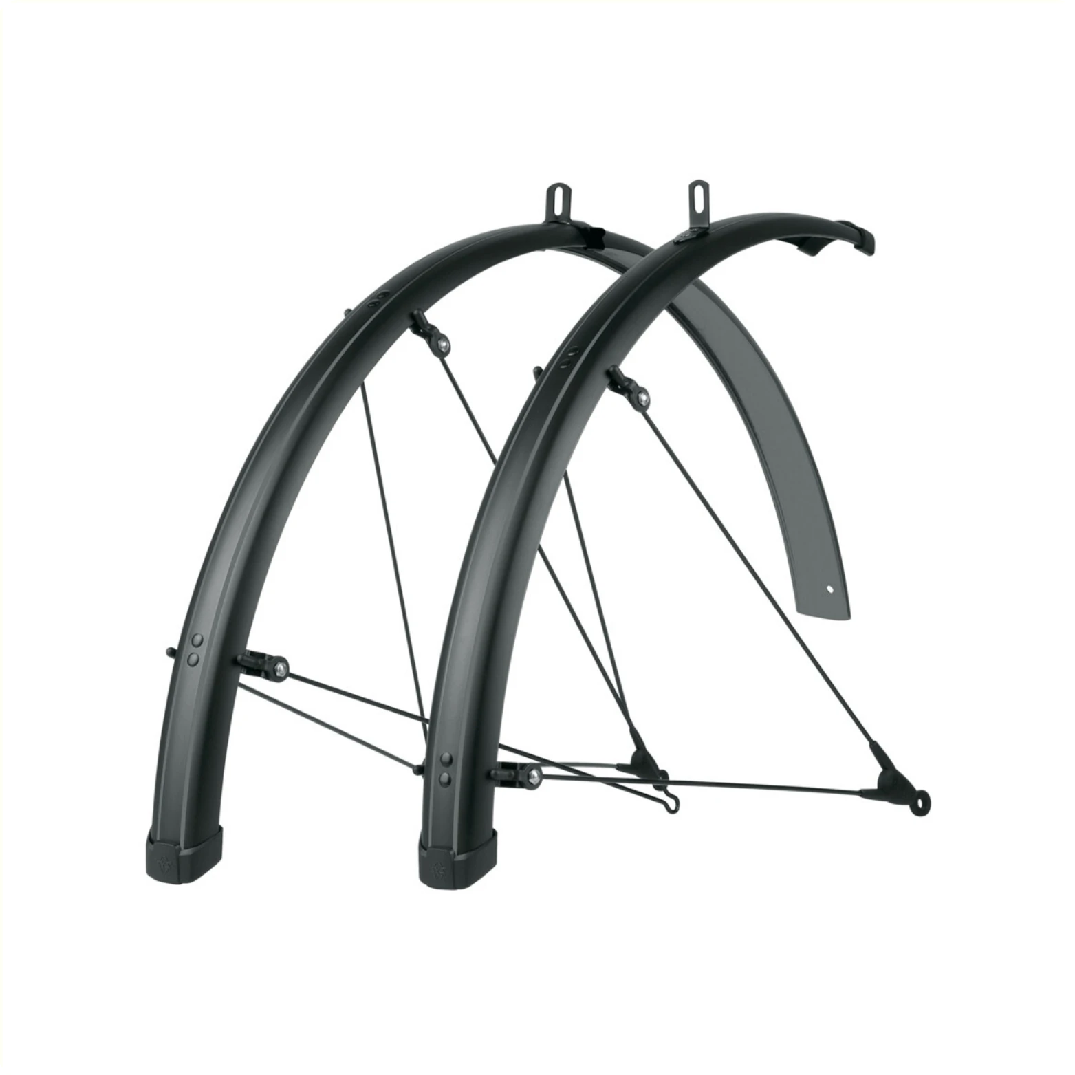 SKS bleumels Stripes 55mm spatbord set, zwart - AE-trading