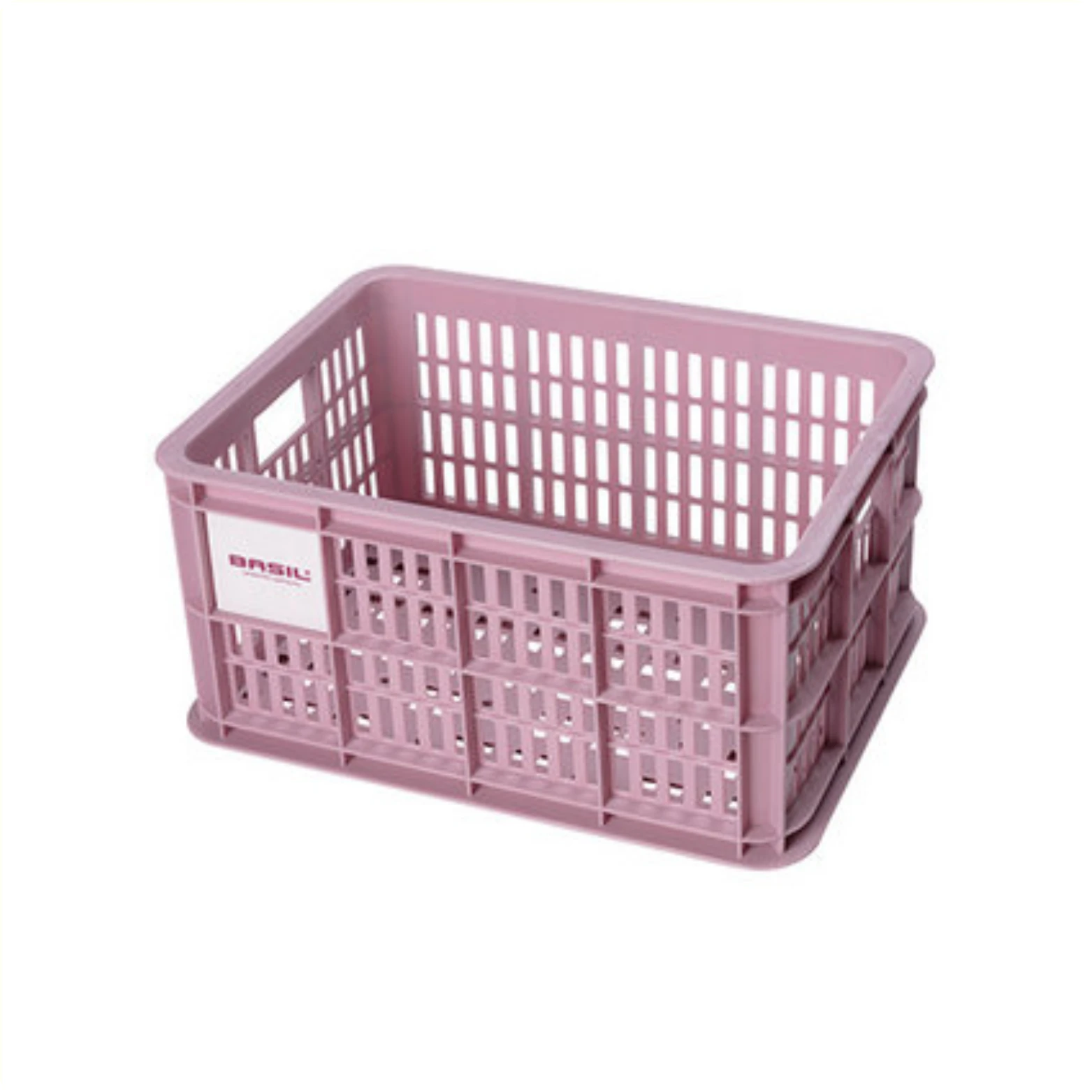 Basil fietskrat S, gerecycled kunststof, klein formaat, incl. kratclicker, geschikt voor MIK, Racktime, IRack, MonkeyLoad en AtranVelo platen (apart verkrijgbaar), excl. bev .materiaal, max. gewicht afhankelijk van max. toelaatbaar gew. drager, 17.5L, ... - AE-trading
