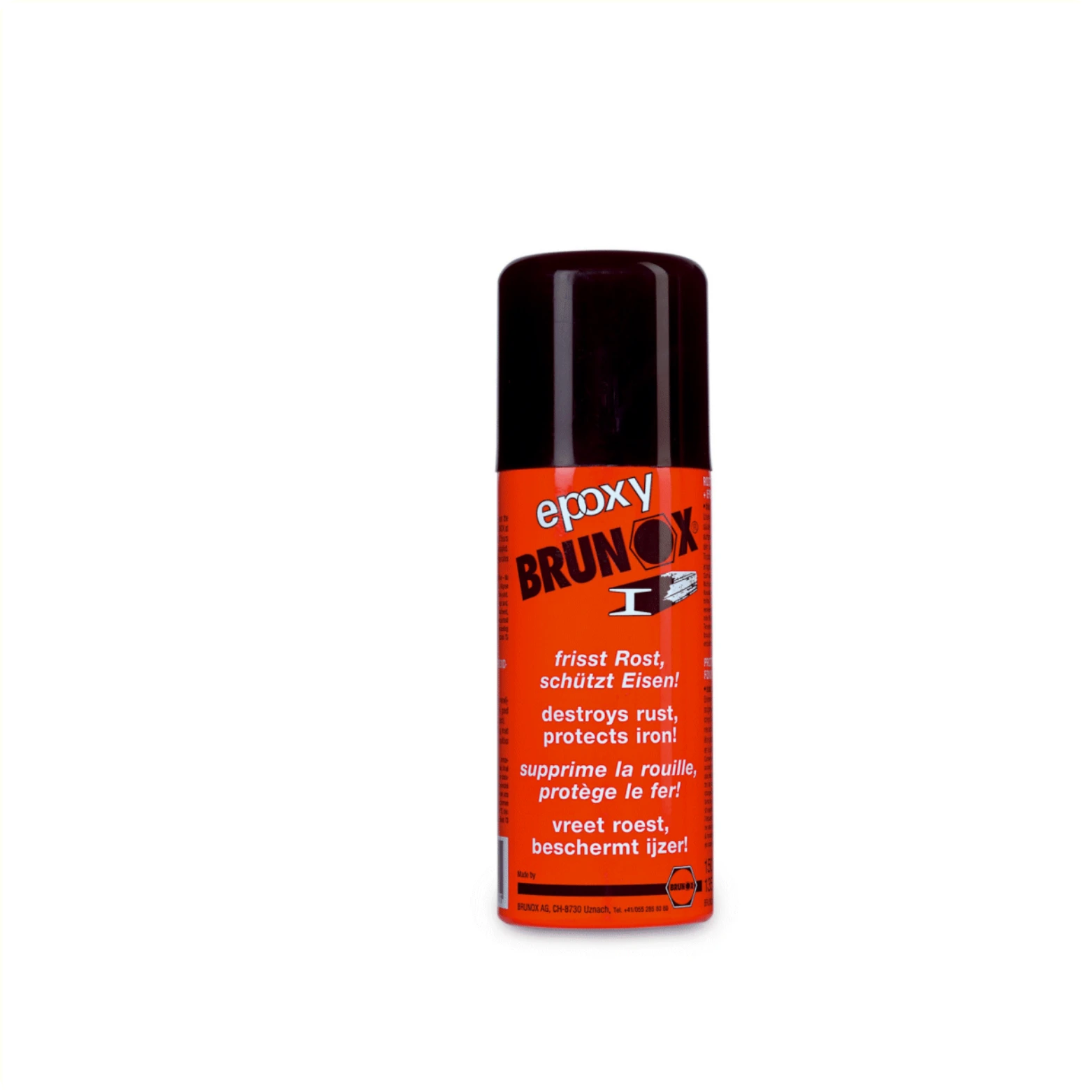 Brunox Epoxy spray 150 ml roeststop. Deze spray vreet roest en beschermt ijzer! Het is een roestomvormer en grondlaklaag in één. Hij is uitstekend te gebruiken voor machines, voertuigen en andere metaalobjecten. Dankzij de zeer hoge penetratie in de ro... - AE-trading