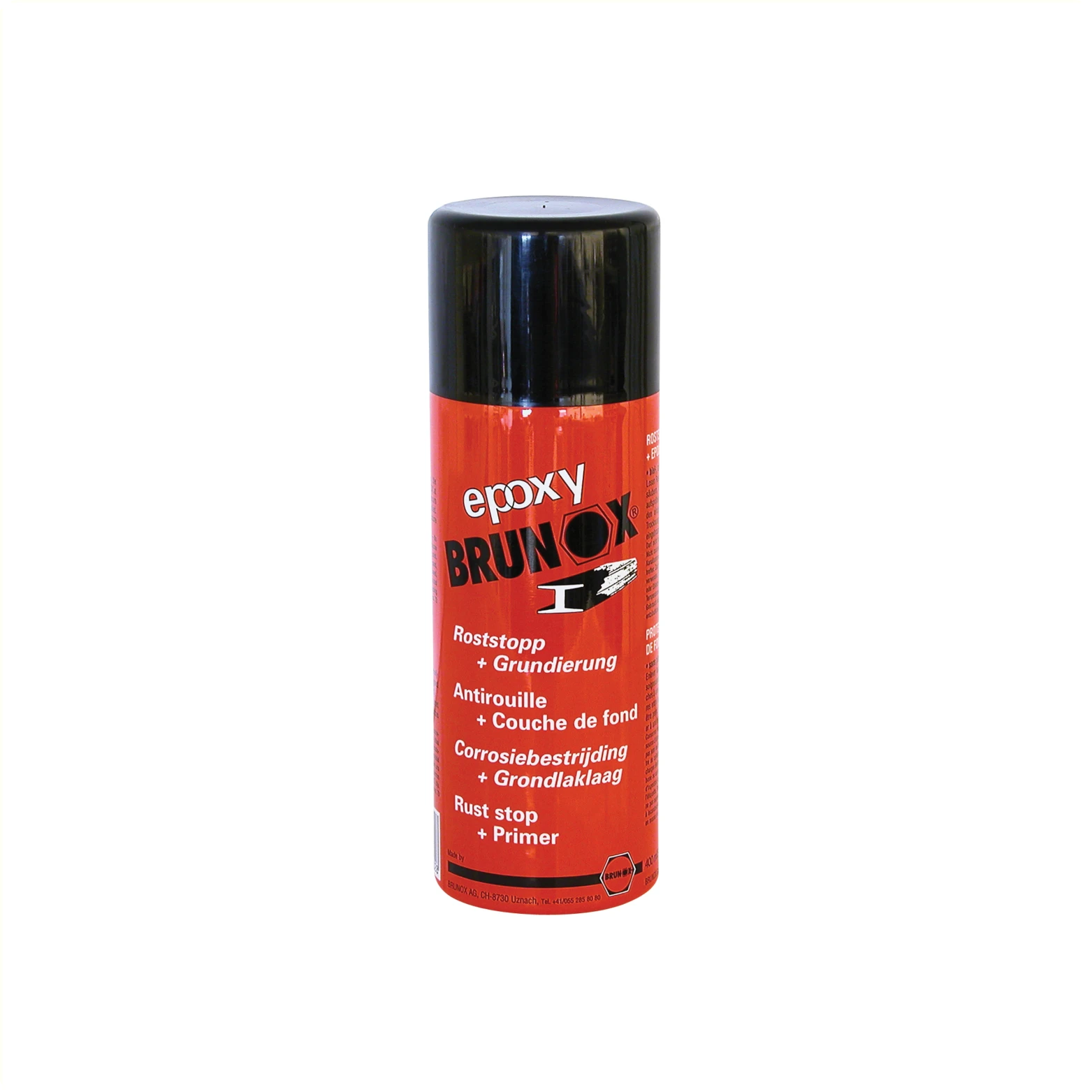 Brunox Epoxy spray 400 ml roeststop. Deze spray vreet roest en beschermt ijzer! Het is een roestomvormer en grondlaklaag in één. Hij is uitstekend te gebruiken voor machines, voertuigen en andere metaalobjecten. Dankzij de zeer hoge penetratie in de ro... - AE-trading