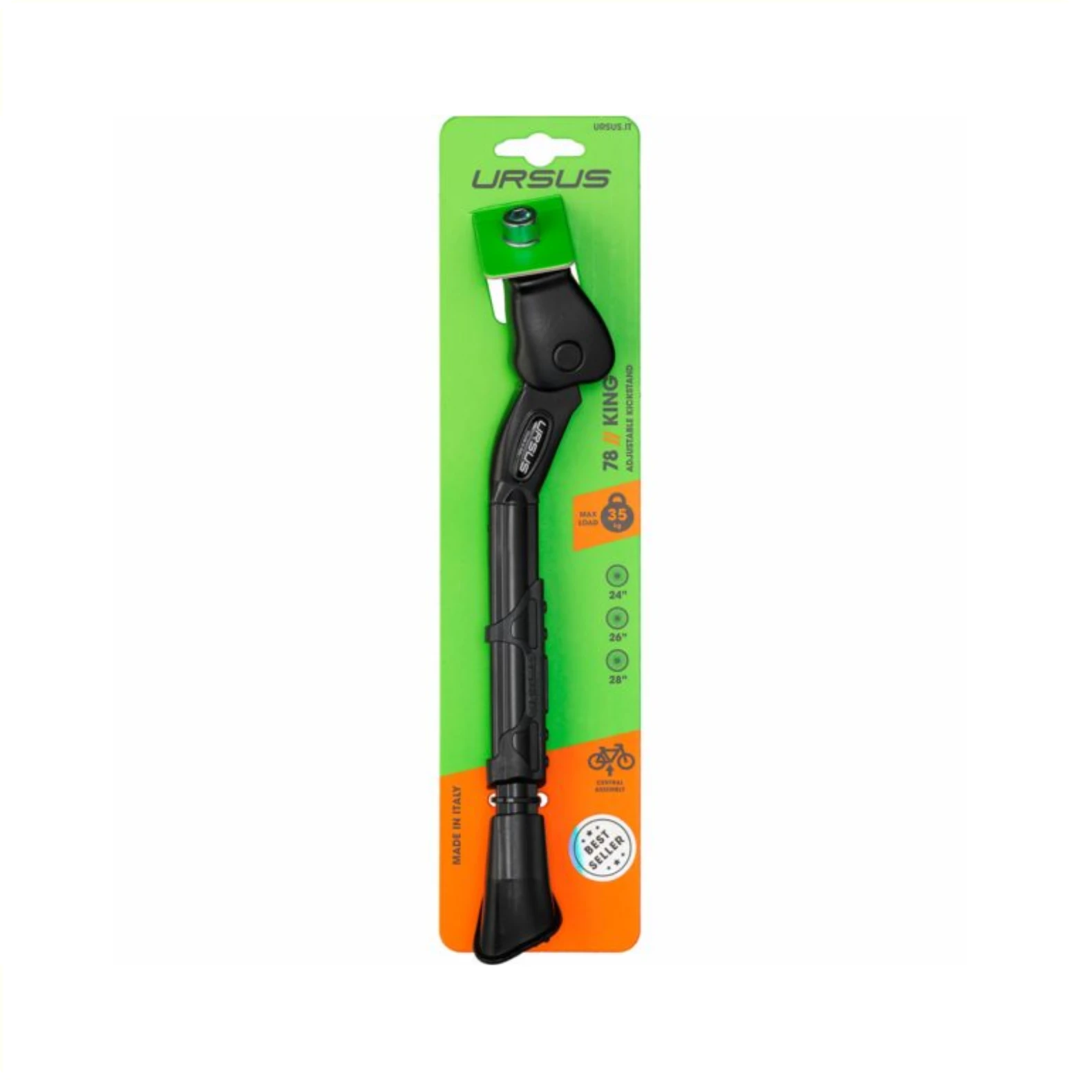 Ursus standaard King. Zwart, verstelbaar 24-28", max belasting 35kg (hangverpakking) met gazelle 20mm adapter - AE-trading