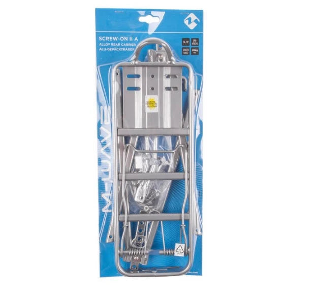 M-Wave Bagagedrager universeel, zilver aluminium 24/26/28 inch (hangverpakking) - AE-trading