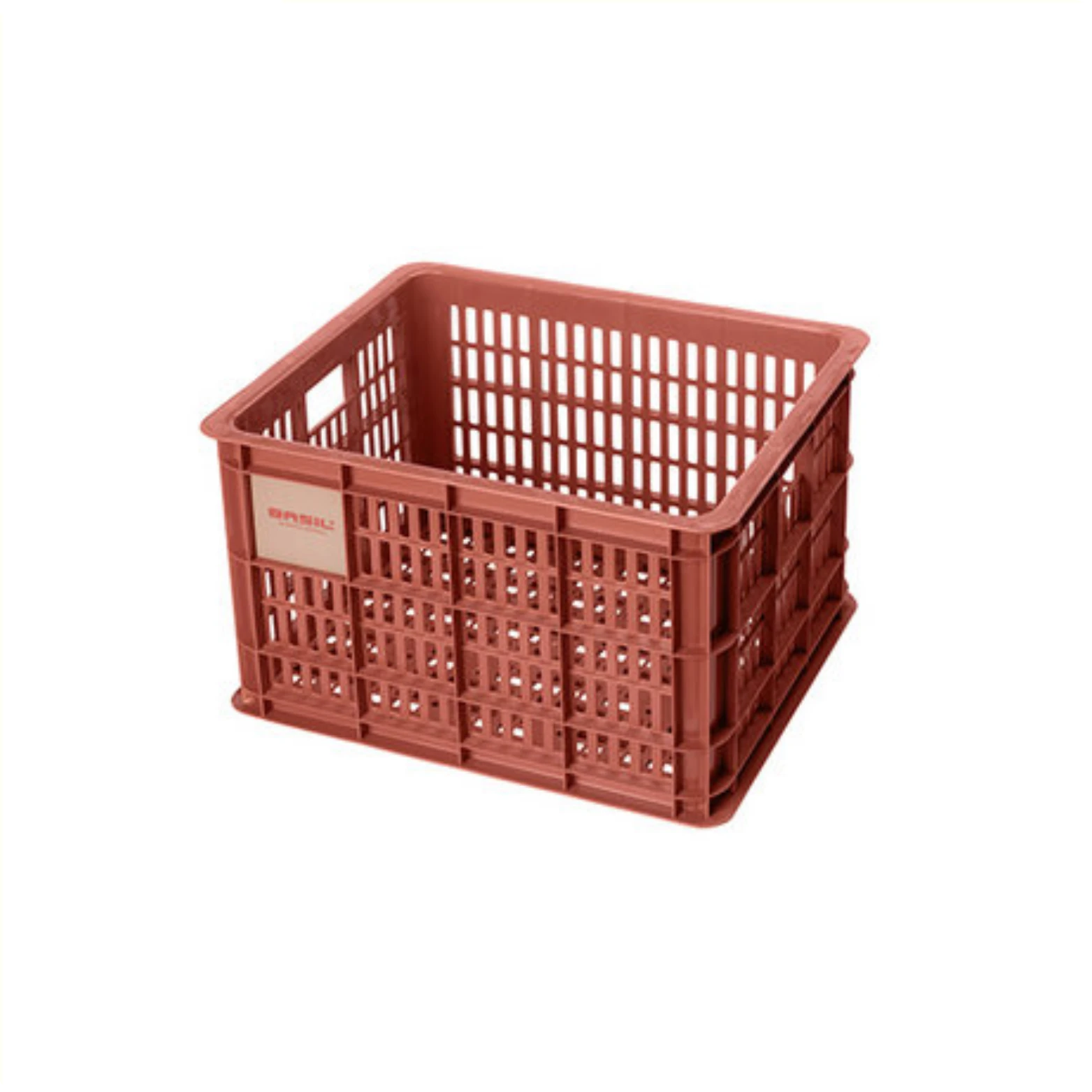 Basil fietskrat M, gerecycled kunststof, medium formaat, incl. kratclicker, geschikt voor MIK, Racktime, I-Rack, MonkeyLoad en AtranVelo platen (apart verkrijgbaar), excl. bev. materiaal, max. gewicht afhankelijk van max. toelaatbaar gew. drager, 29.5L... - AE-trading