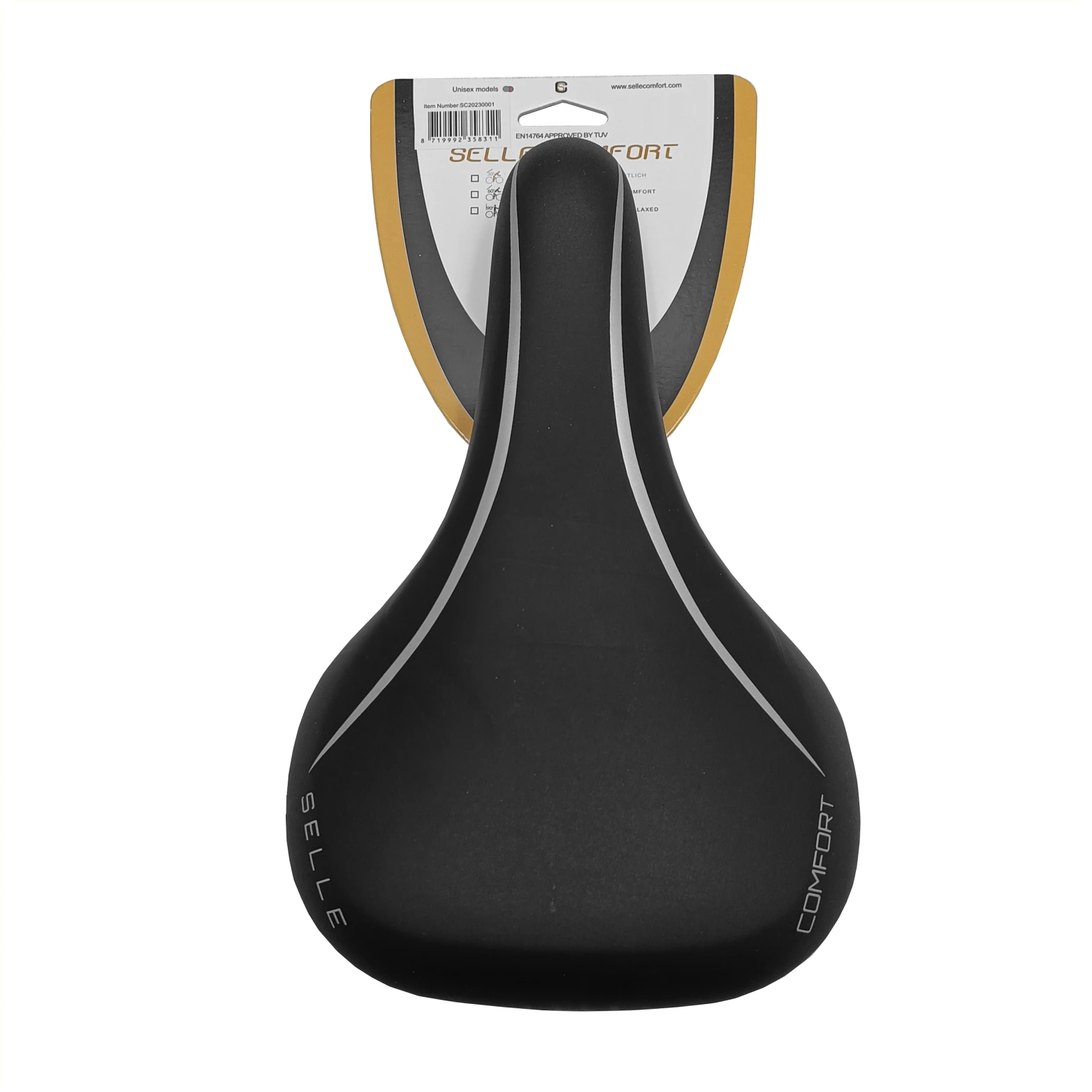 Selle Comfort Zadel Vintage, zonder strop (hangverpakking), lengte 27,5 cm, breedte 17cm - AE-trading