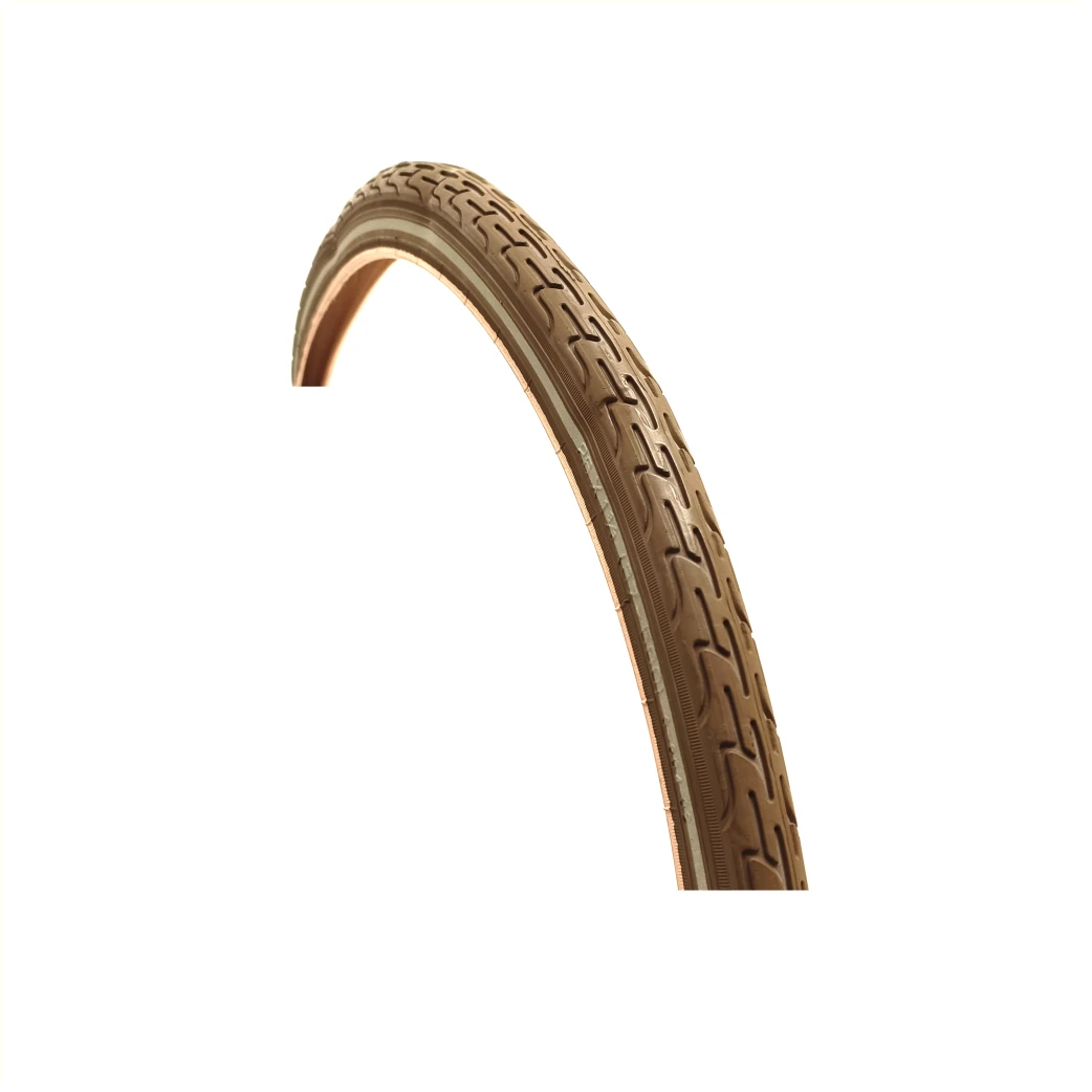 Buitenband Deli Tire Kleur: bruin met reflectie Maat:26x1 3/8 ETRTO 37-590 - AE-trading