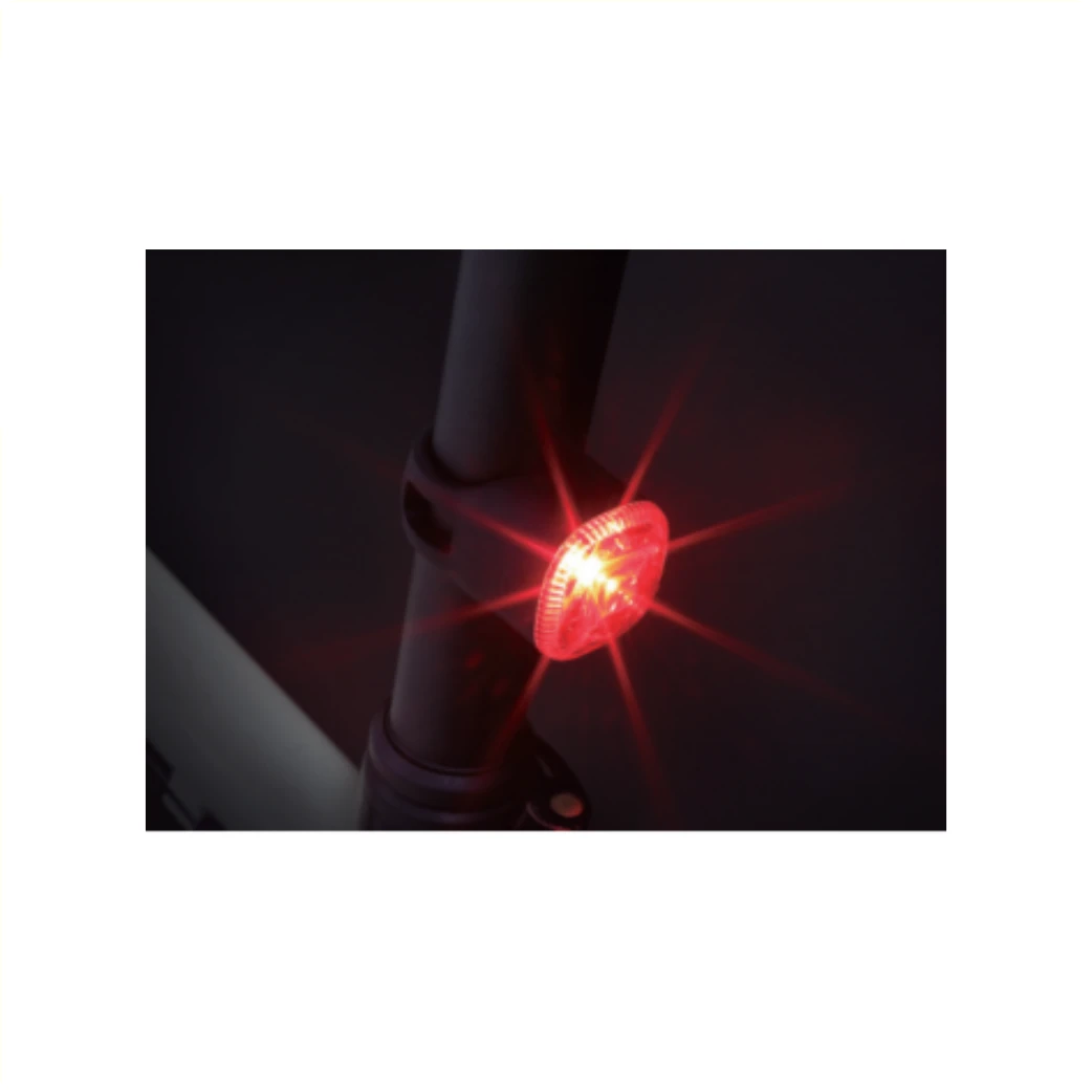 FALKX Sharp Star LED siliconen verlichting set , zwart. 2 leds per lamp. functies: aan/knipperen/uit. Past om 22.2-31.8mm incl 2x CR2032 batterijen. (hangverpakking). - AE-trading