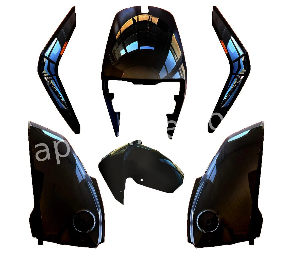 Plaatset Aplus Passend Op Super Soco Glans Zwart (Op=Op) - AE-trading