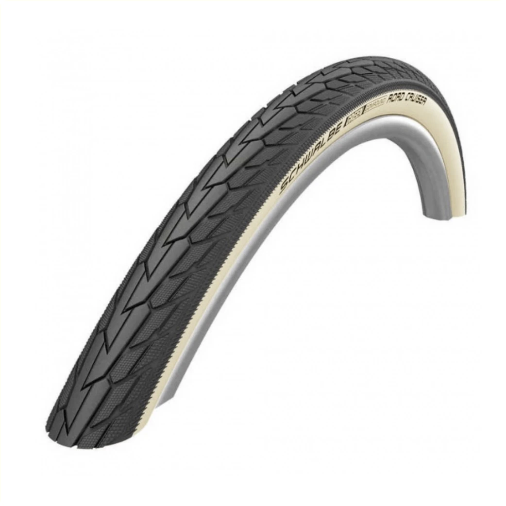 Buitenband: Schwalbe Road Cruiser Kleur: zwart/wit met reflectie Maat: 28x1,60 700x42C ETRTO 42-622 - AE-trading