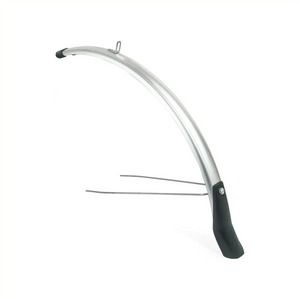 Eurofender Snello voorspatbord 28" 51mm breed, kleur: zilver kunststof - AE-trading