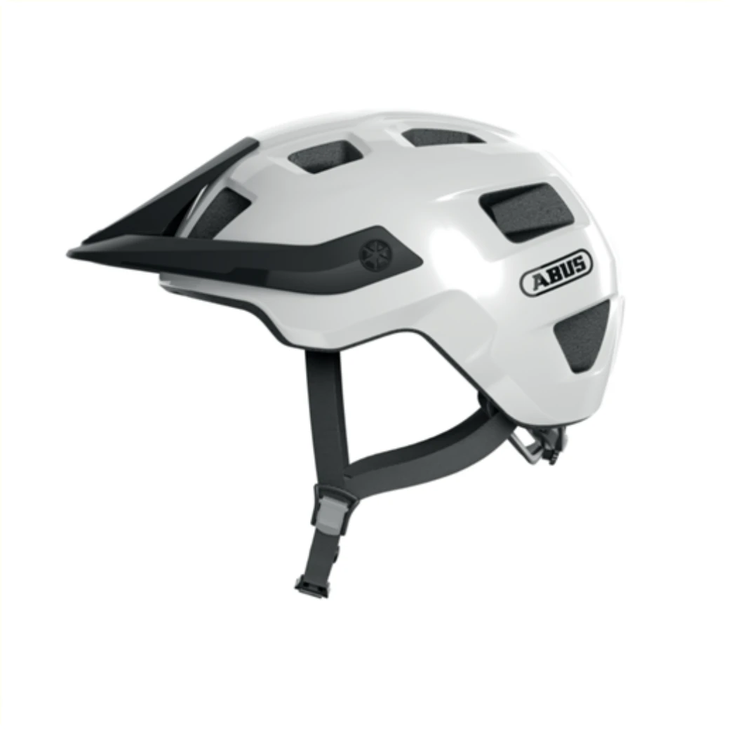 Abus Motrip L ( 58-62cm). Shiny White. - AE-trading