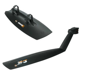 SKS Spatbord set zwart. Achterspatbord X-Tra Dry 26" lengte 380mm + onderbuis-spatbord Mud-X 12" t/m 29" lengte 310mm (hangverpakking) - AE-trading