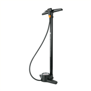 SKS Airkompressor 12.0 pomp, hogedruk pomp met manometer. Geschikt voor alle ventielen. max 12 bar/174 PSI, stalen pompbuis en kunststof voet - AE-trading