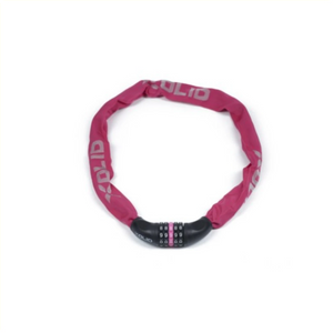 Xolid kettingslot 6x90cm met zelf in te stellen cijfercode. roze - AE-trading