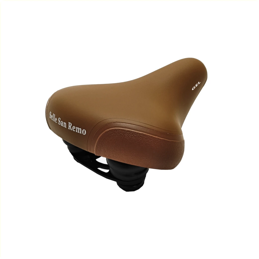 Selle San Remo Citybike zadel "comfort" bruin viny. incluisief strop (werkplaatsverpakking) - AE-trading