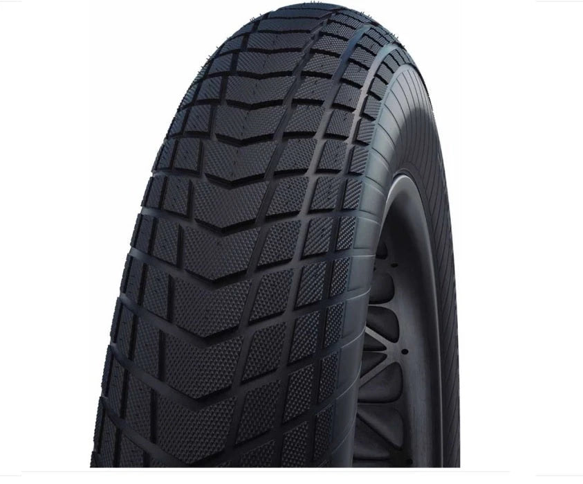 Buitenband: Schwalbe Super Moto Fatbike. Kleur: Zwart met reflectie Maat: 20x4.00, ETRTO 100-406 - AE-trading