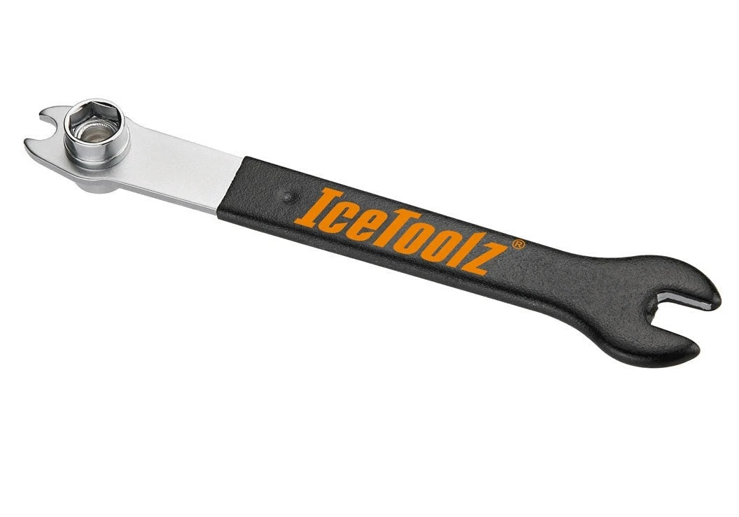 IceToolz pedaalsleutel 14/15mm + dopsleutel 10x14x15 - AE-trading