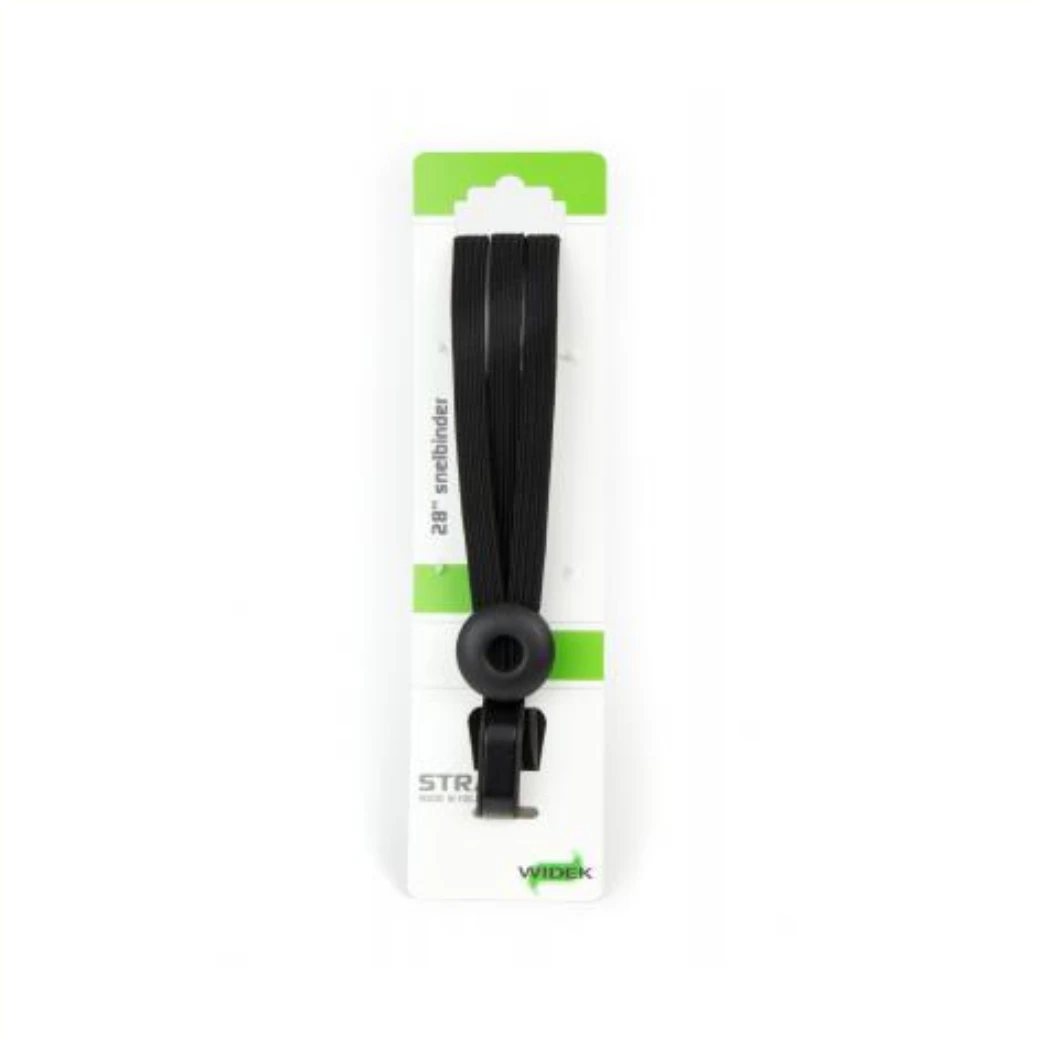 Eye veiligheidsbinder met stalen haak in zwart met drie banden 12mm in zwart 191100 op kaart (54cm) - AE-trading