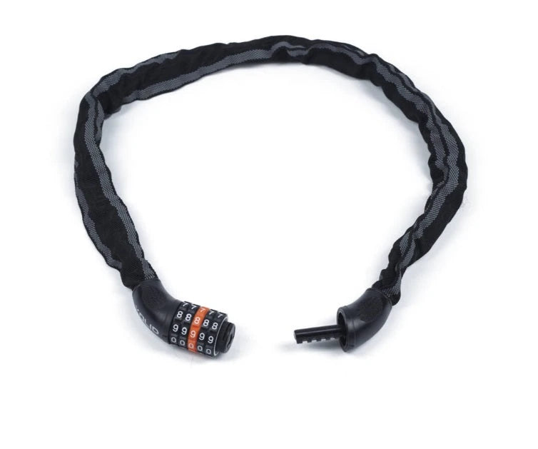 Xolid kettingslot 6x90cm met zelf in te stellen cijfercode. Zwart/reflectie - AE-trading