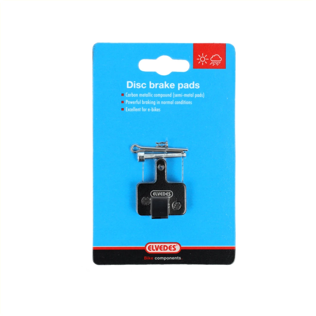 Elvedes 1 paar metallic carbon schijfremblokjes voor shimano br-m375, m415-m495, m515, m525, m575, c501, c601,c607 / tektro auriga (pro-(e-)comp), draco, orion, aquila / rst d-power - AE-trading