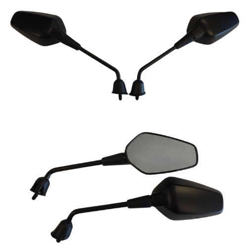 Spiegelset Aplus Sport Passend Op Vespa Sprint (M10) '24> Mat Zwart (Lang) - AE-trading