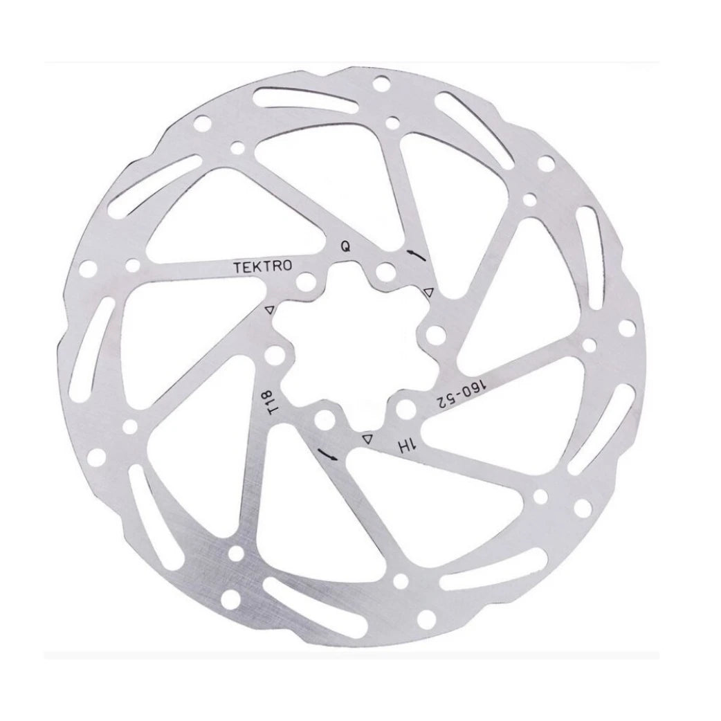 Tektro schijfrem rotor TR180-45 ø180x2,3mm, 6-bouts, zilver - AE-trading