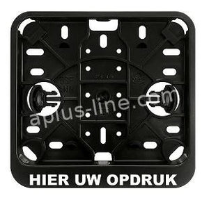 Bromfietskentekenplaathouders Liggend Bedrukt Bsf (Minimale Afname 100 Stuks) - AE-trading