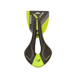 Zadel Race/MTB. Cr-Mo brug zwart/groen - AE-trading