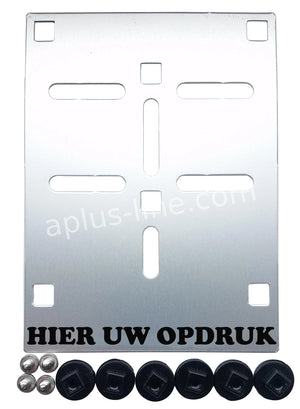 Kentekenplaathouder Klasse A/B Aluminium Belgie Bedrukt - AE-trading