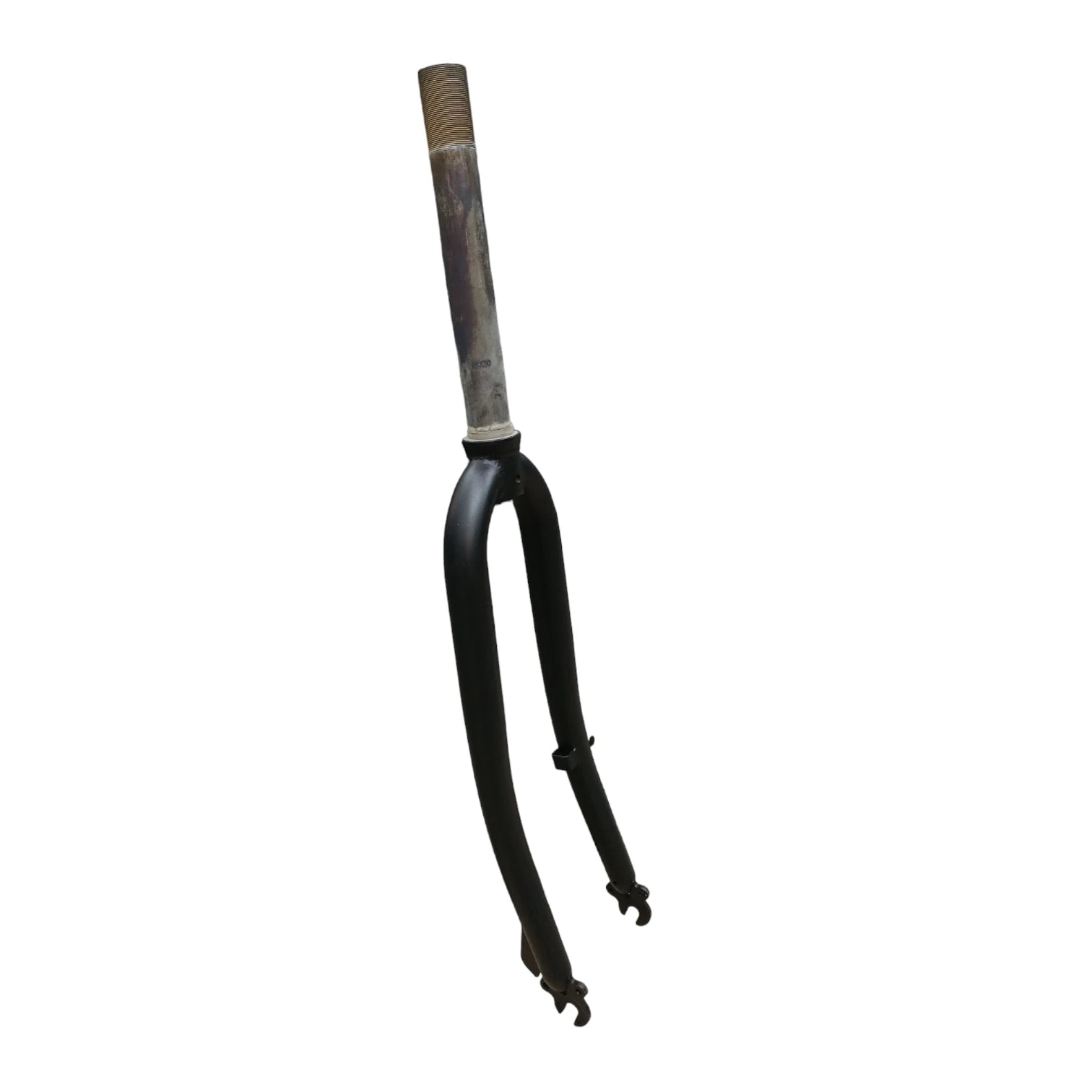 Voorvork 28 inch voor VanMoof fietsen, mat zwart met remnok. 1 1/8 inch, vorkbuis lengte 214mm. Schroefdraadlengte 45mm. - AE-trading