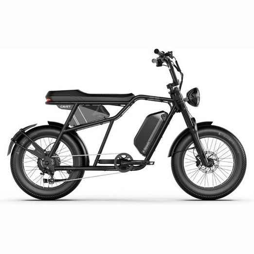 A-Spadz CAVET Air Fatbike - 20 Inch - 250W Motor - 7 Versnellingen - 100 km Actieradius - Hydraulische Schijfremmen - Zwart