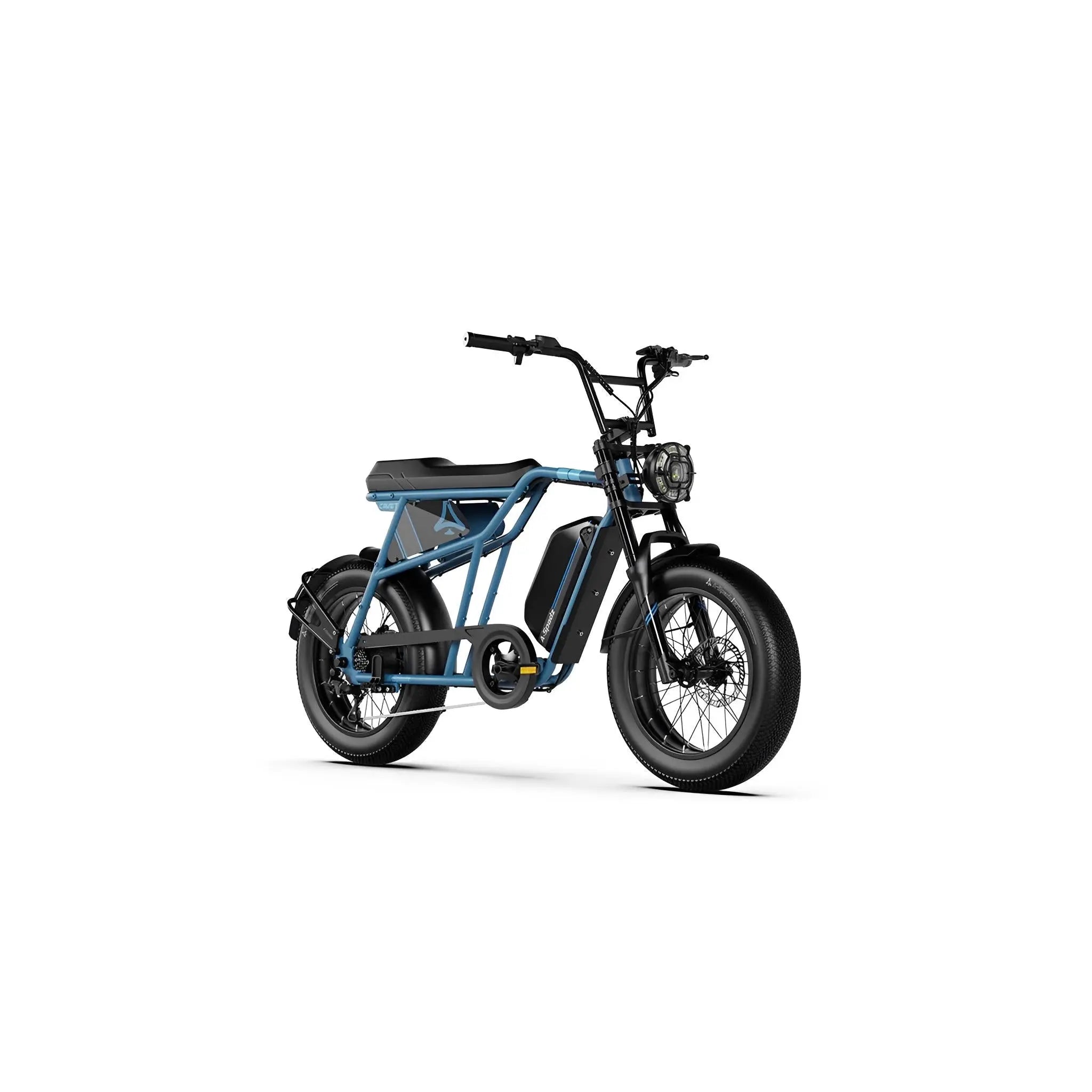 A-Spadz CAVET Air - Fatbike - 20 Inch - 250W Motor - 7 Versnellingen - 100 km Actieradius - Hydraulische Schijfremmen - Blauw - AE-trading