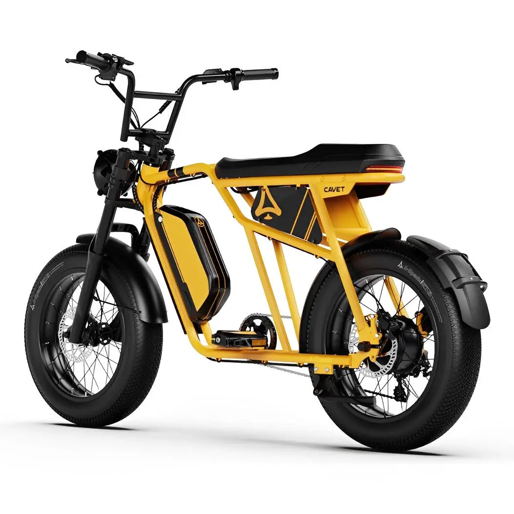 A-Spadz CAVET Air - Fatbike - 20 Inch - 250W Motor - 7 Versnellingen - 100 km Actieradius - Hydraulische Schijfremmen - Geel - AE-trading