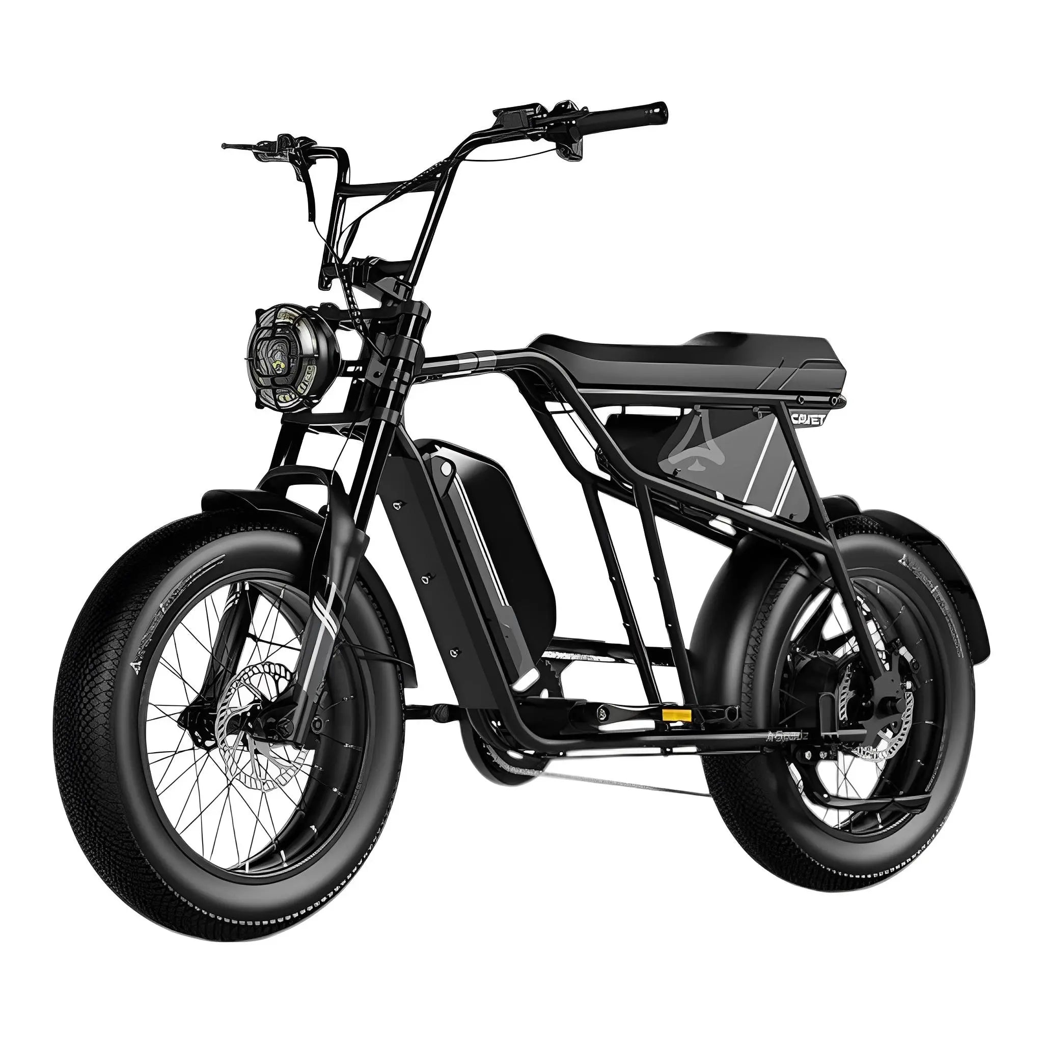 A-Spadz CAVET Air Fatbike - 20 Inch - 250W Motor - 7 Versnellingen - 100 km Actieradius - Hydraulische Schijfremmen - Zwart - AE-trading