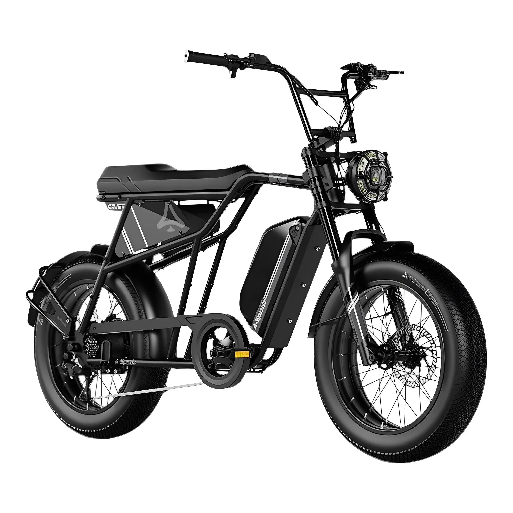 A-Spadz CAVET Air Fatbike - 20 Inch - 250W Motor - 7 Versnellingen - 100 km Actieradius - Hydraulische Schijfremmen - Zwart - AE-trading