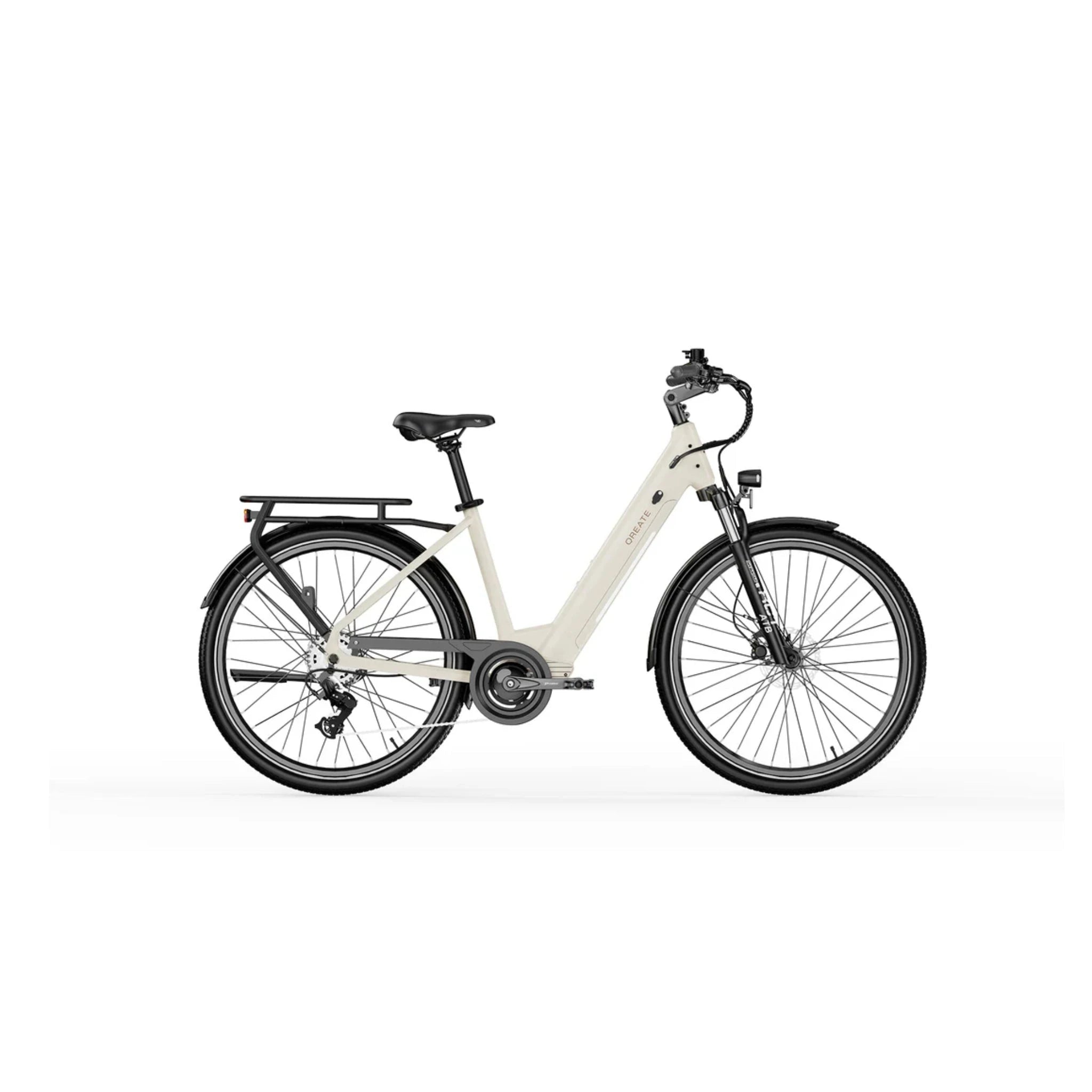 A-Spadz City Pro - Elektrische Stadsfiets - Gravel Grijs - 27.5 inch - Accu 540Wh (36V, 15Ah) - 250W (35Nm) Ananda Motor - Shimano 7 Versnellingen - Hydraulische Remmen - AE-trading