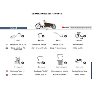 Melia baby/peuter schaal bev.set 3P Urban Arrow bakfiets - AE-trading