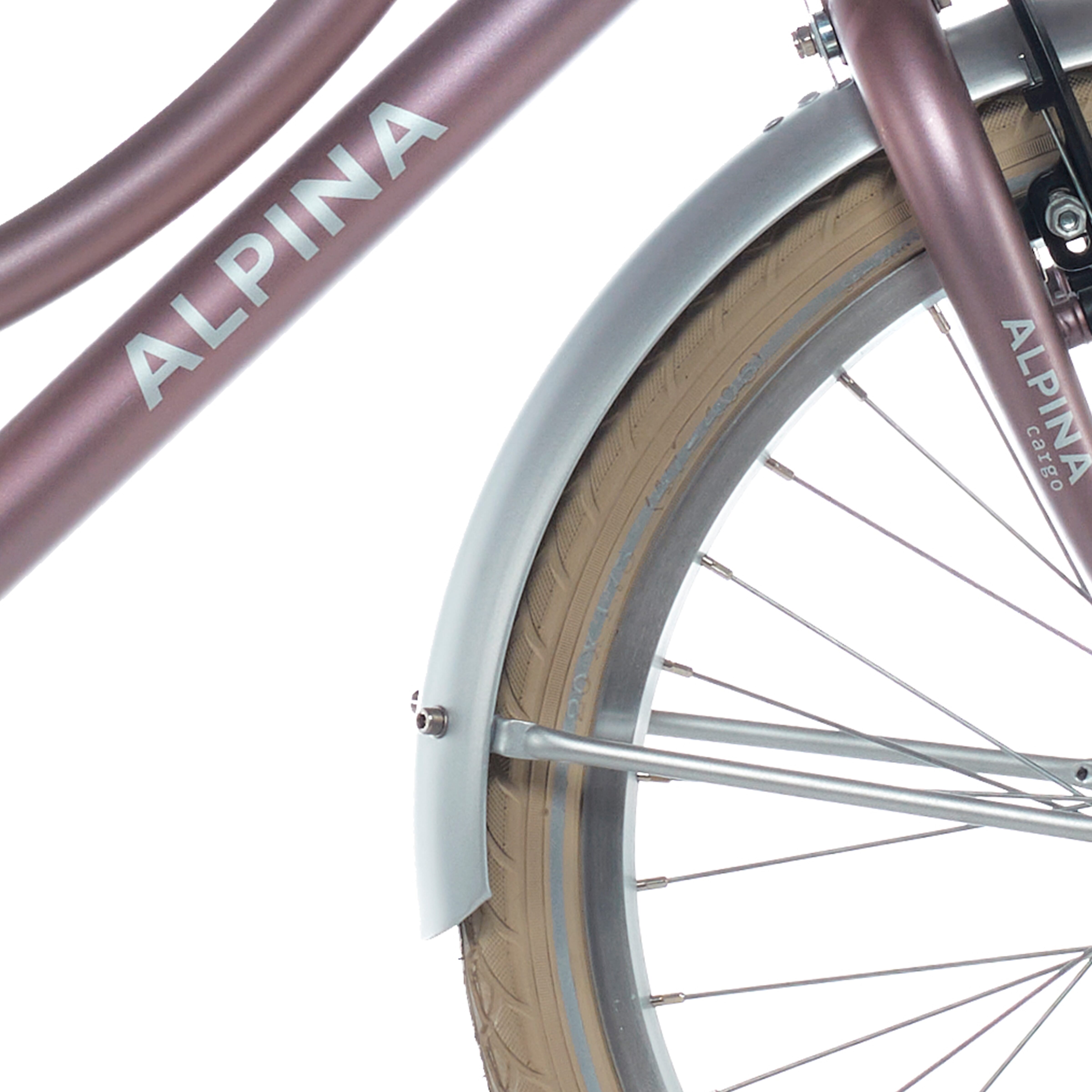 Alpina spatbord set + stang 22 Cargo silver matt - AE-trading