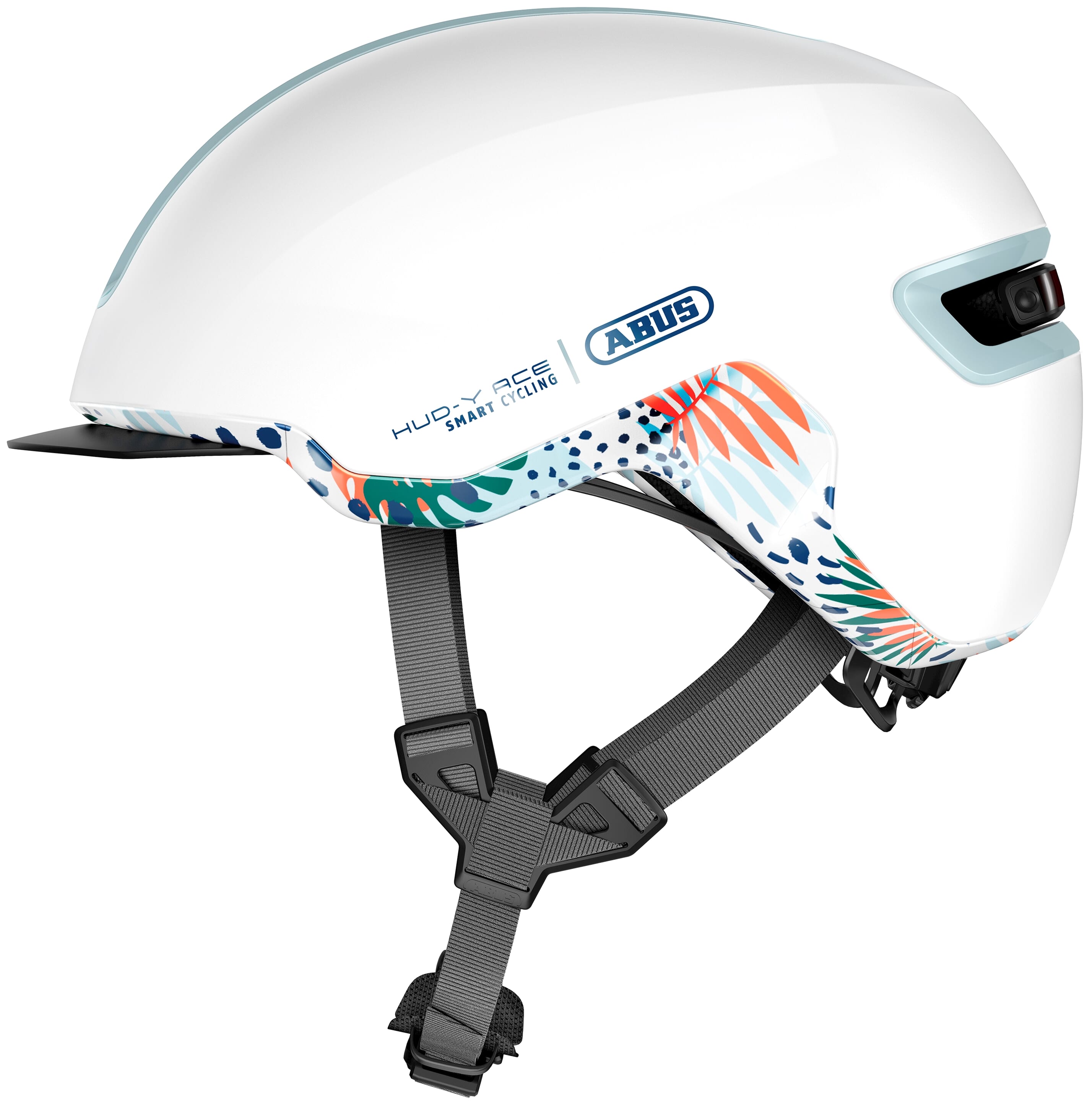 Abus helm HUD-Y flower white M 54-58cm - AE-trading