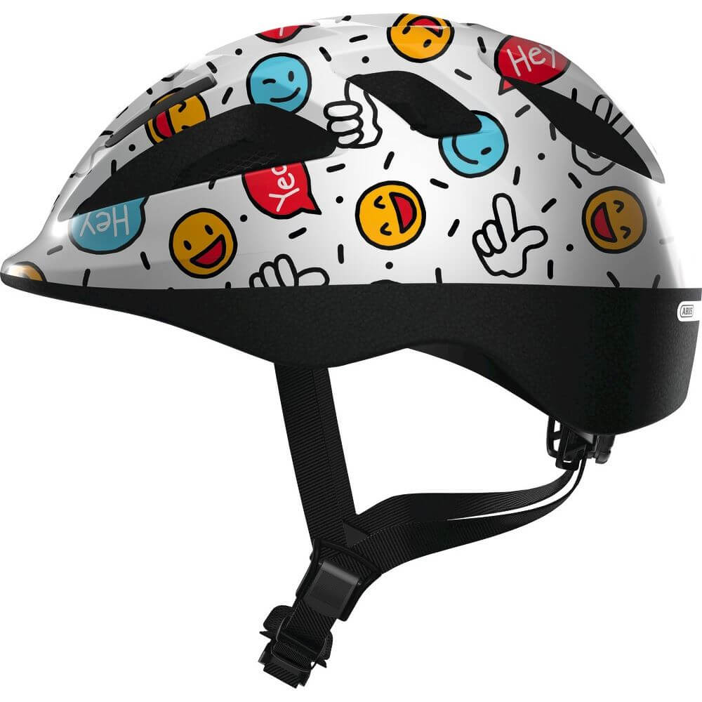 Abus helm Smooty 2.0 white smiley S 45-50 cm - AE-trading