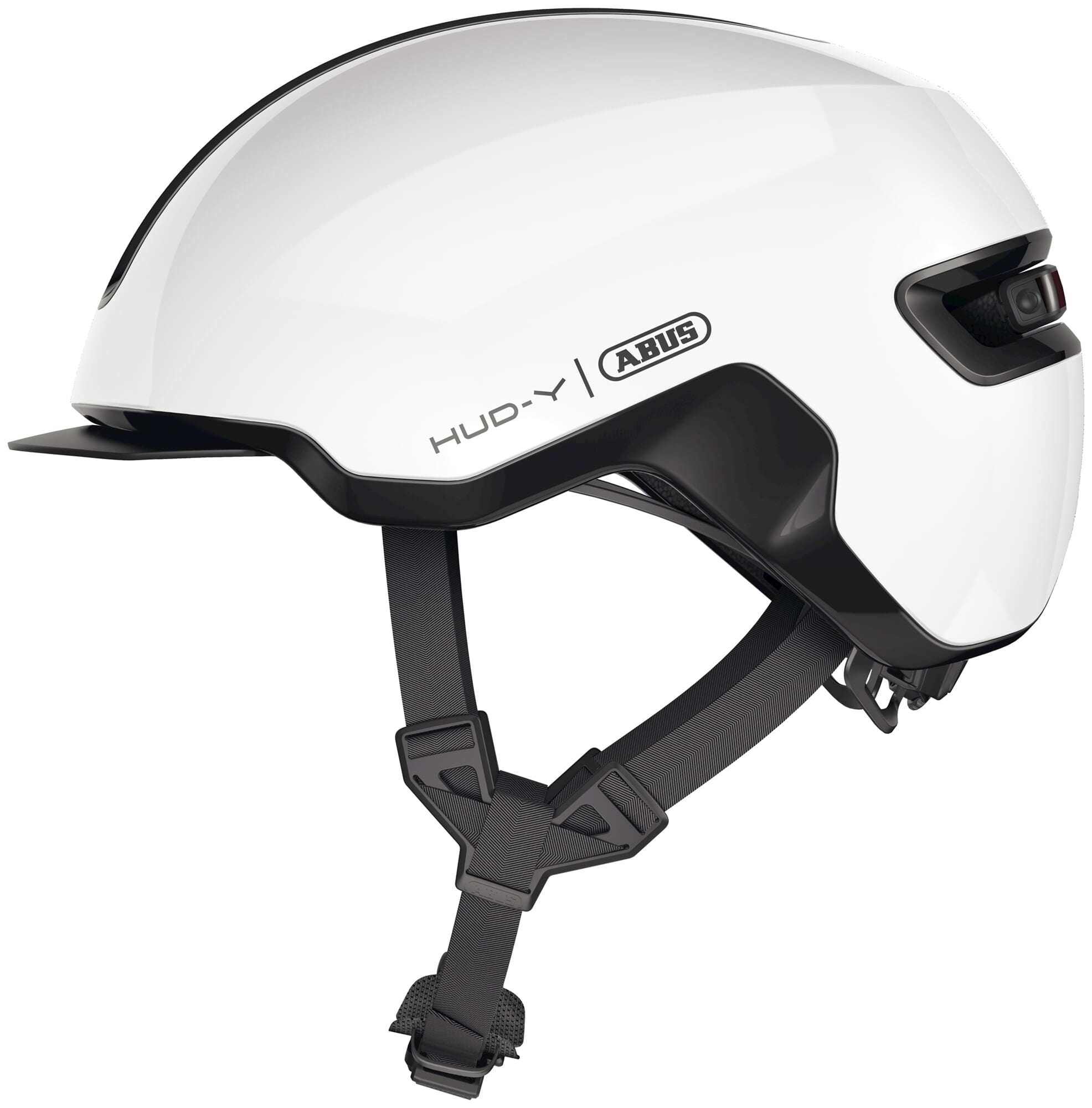 Abus helm HUD-Y shiny white L 57-61cm - AE-trading