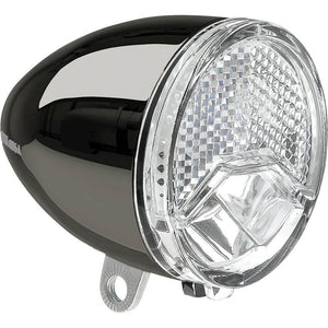 Axa koplamp 606 15 lux dynamo Steady Auto dark chrome - AE-trading