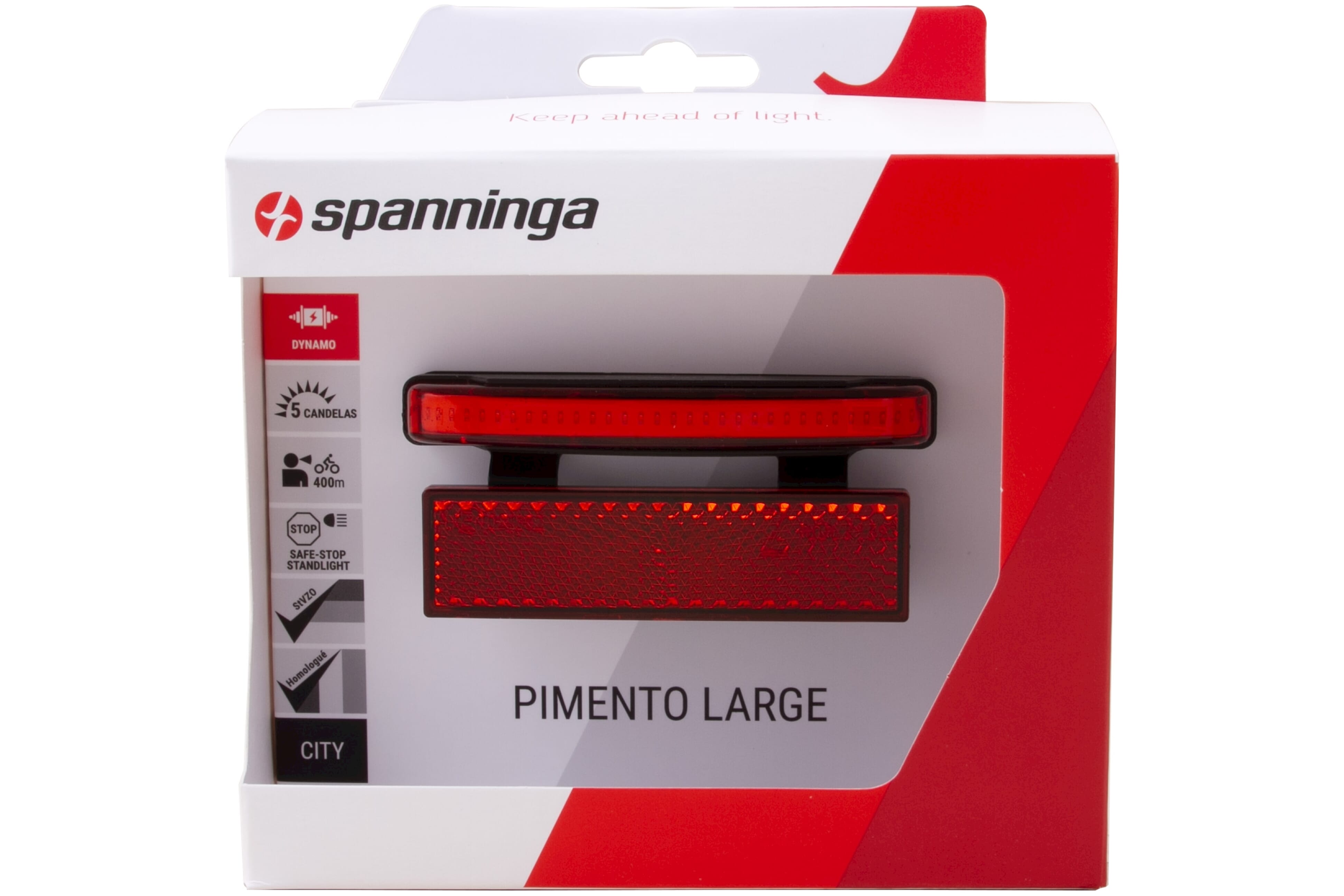 Spanninga achterlicht Pimento Large XDvS dynamo 80mm - AE-trading