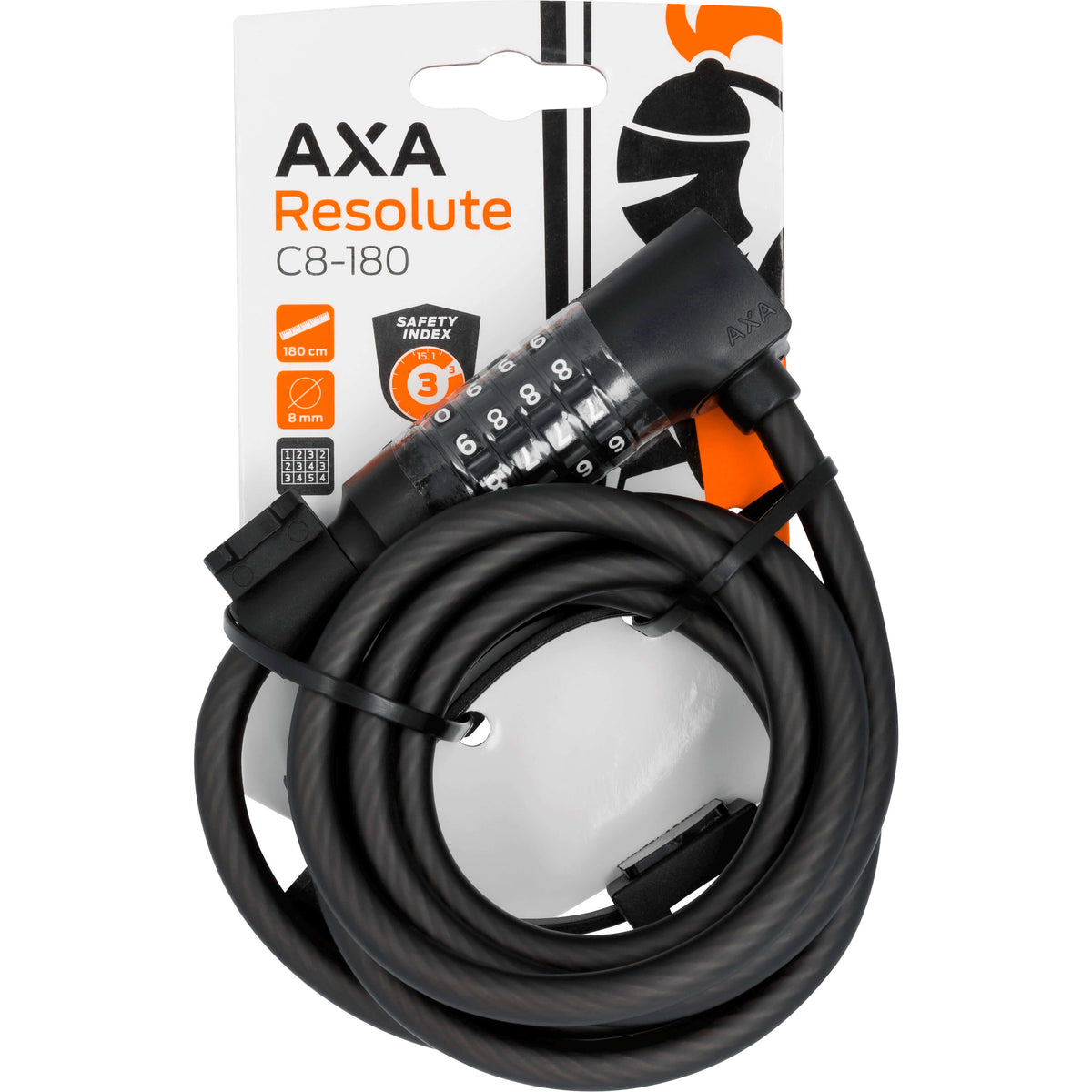 Axa kabelslot code Resolute C8/180 - AE-trading