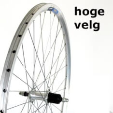 Roland achterwiel 28 vast cass 8v Alu V-profil zilver - AE-trading