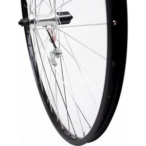 Roland achterwiel 28 uitval cass 8v Alu AS26 zwart zink spk - AE-trading