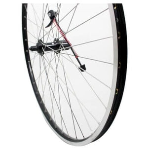 Roland achterwiel 28 FH-QC400 ZAC19 zwart RVS spk - AE-trading