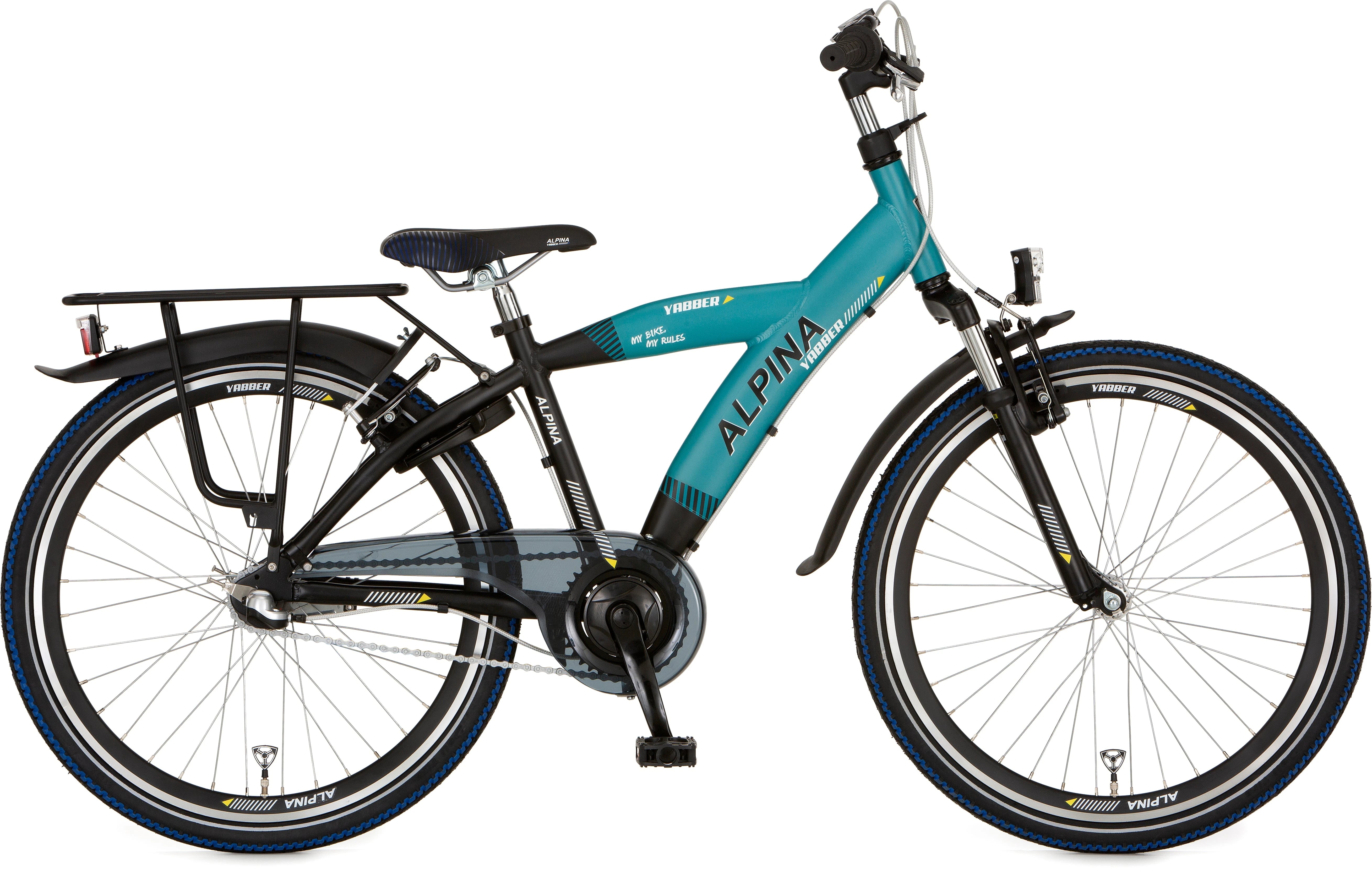 Alpina Yabber J24 Jet Black Metallic Matt - Pacific Blue M. - AE-trading