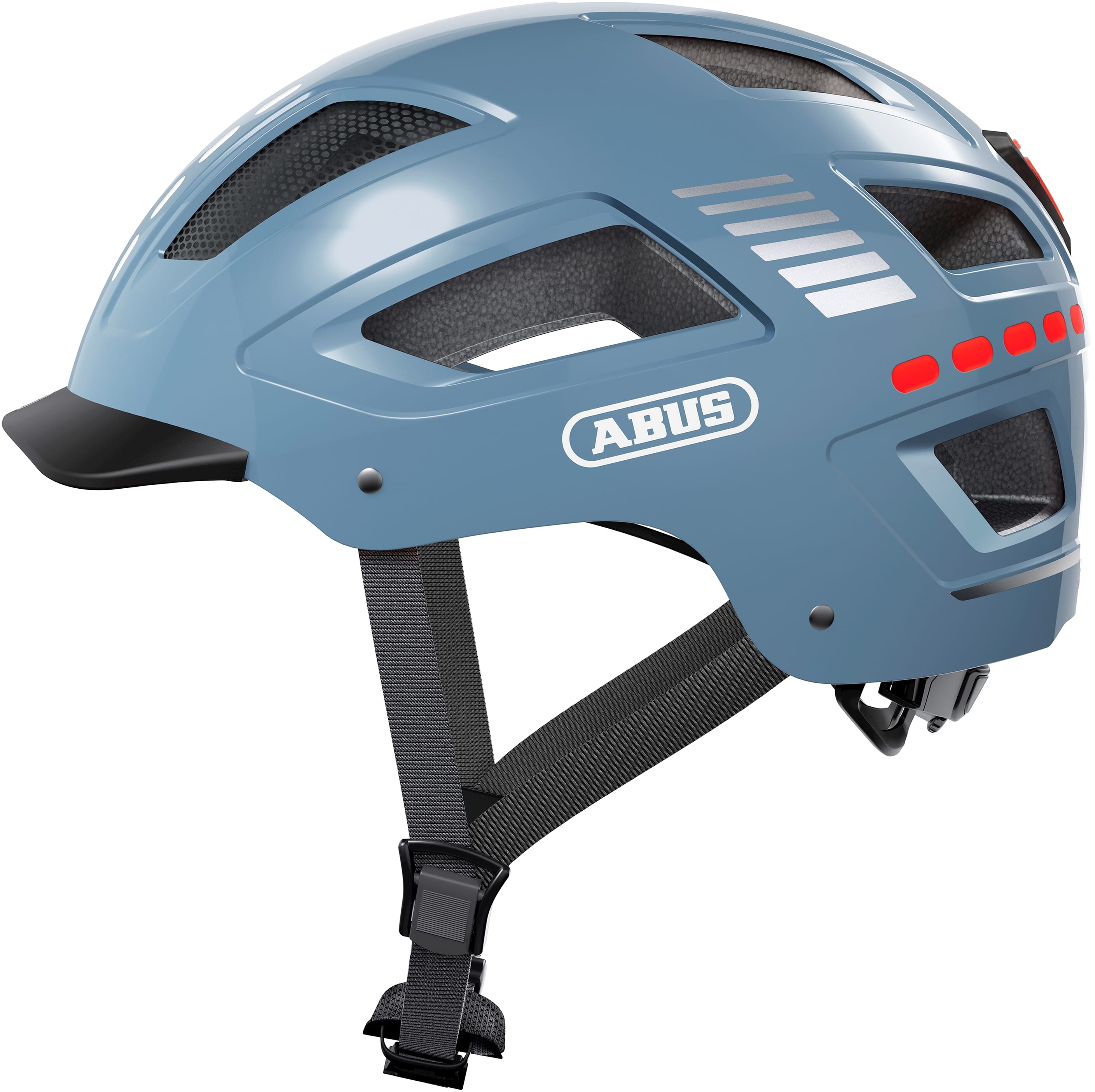 Abus helm Hyban 2.0 LED signal glacier XL 58-63cm - AE-trading