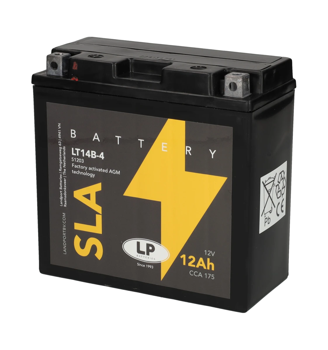 Accu Landport Sla Yt14 B 4 / Lt14 B 4 - AE-trading